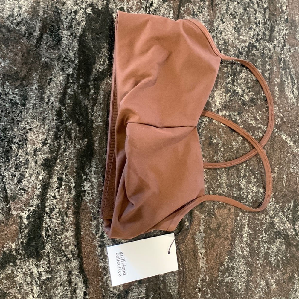Girlfriend Collective Brown Twist Bra XS nwt